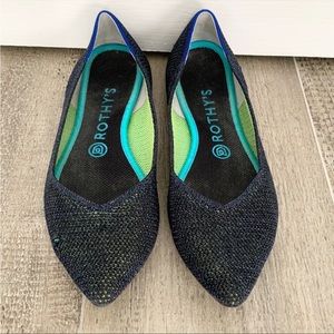 Rothy’s Limited Metallic Stitch Point Flats